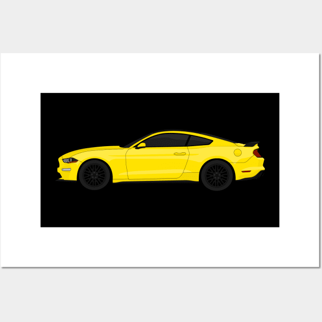 MUSTANG GT YELLOW Wall Art by VENZ0LIC